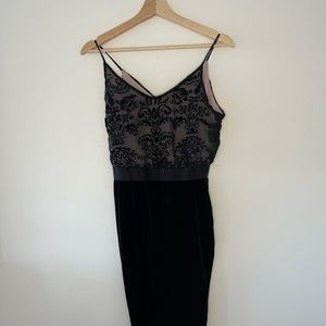 Lace and velvet black dress